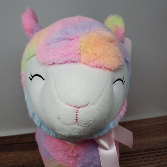 Kellytoy Plush Llama Be Your Valentine Tie Dye Neon Gift 16" Pink Purple Orange - Picture 8 of 8